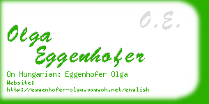 olga eggenhofer business card